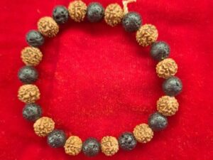 Lava stone and Rudraksh bracelet