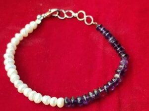 Amethyst pearl bracelet