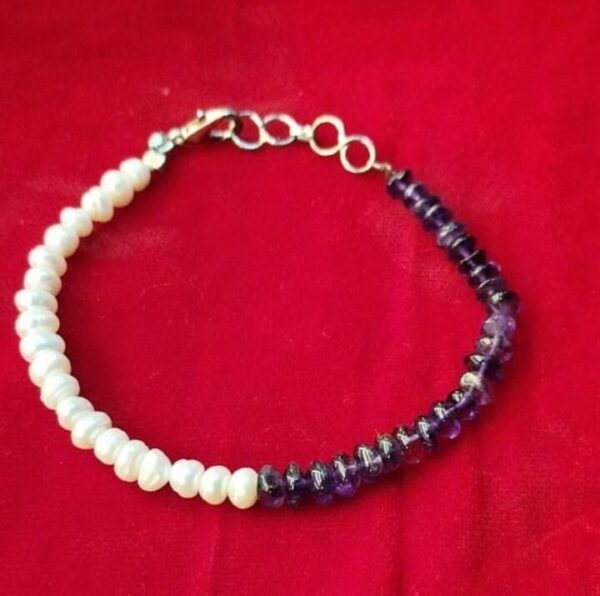 Amethyst pearl bracelet