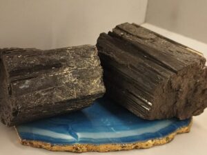 Black tourmaline rough